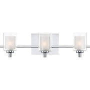 Quoizel Kolt 21in 3-Light Vanity Light | Modern Polished Chrome and Clear Glass | Bathroom Vanity & Powder Room | 21 x 6.25 x 6 in | Model KLT8603CLED