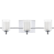 Quoizel Kolt 21in 3-Light Vanity Light | Modern Polished Chrome and Clear Glass | Bathroom Vanity & Powder Room | 21 x 6.25 x 6 in | Model KLT8603CLED