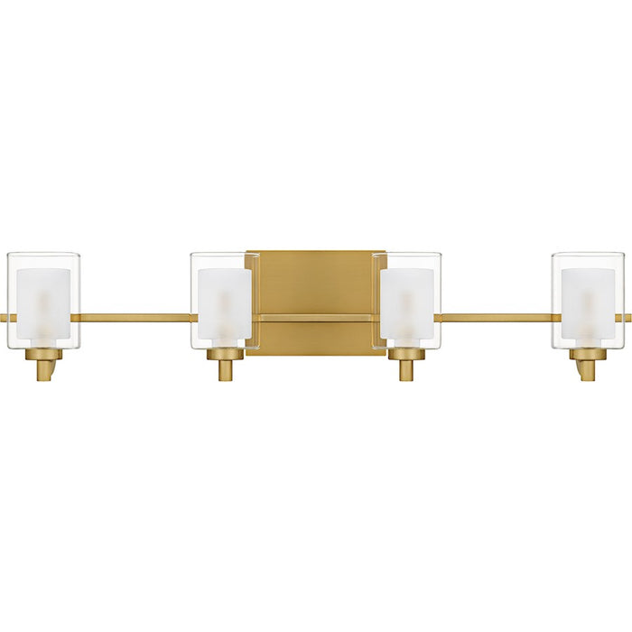 Quoizel Kolt 4Lt Bath Light, Gold/Clear /Sandblasted Interior