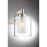 Quoizel Kolt 42in 5-Light Vanity Light | Modern Brushed Nickel and Clear Glass | Bathroom Vanity & Powder Room | 42 x 6.25 x 6 in | Model KLT8605BNLED