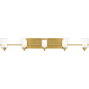 Quoizel Kolt 5Lt Bath Light, Gold/Clear /Sandblasted Interior - KLT8605BRGLED