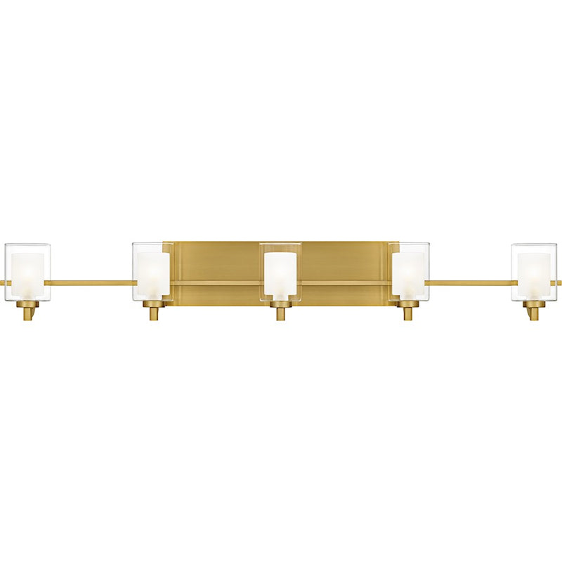 Quoizel Kolt 5Lt Bath Light, Gold/Clear /Sandblasted Interior - KLT8605BRGLED