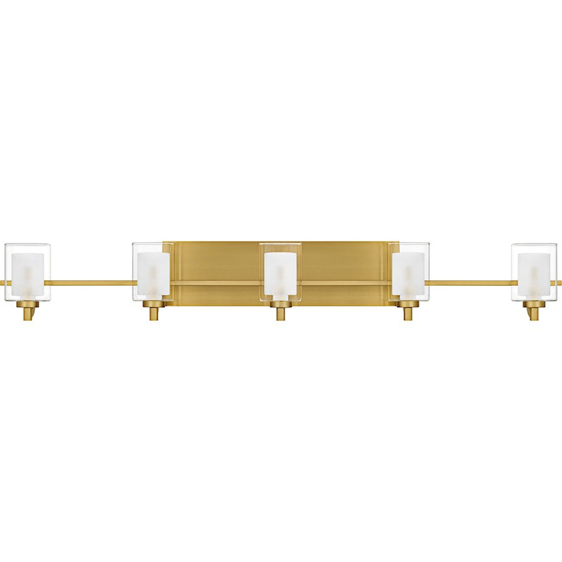 Quoizel Kolt 5Lt Bath Light, Gold/Clear /Sandblasted Interior