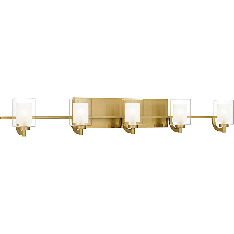 Quoizel Kolt 5Lt Bath Light, Gold/Clear /Sandblasted Interior