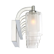 Quoizel Kolt 42in 5-Light Vanity Light | Modern Polished Chrome and Clear Glass | Bathroom Vanity & Powder Room | 42 x 6.25 x 6 in | Model KLT8605CLED