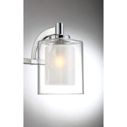 Quoizel Kolt 42in 5-Light Vanity Light | Modern Polished Chrome and Clear Glass | Bathroom Vanity & Powder Room | 42 x 6.25 x 6 in | Model KLT8605CLED