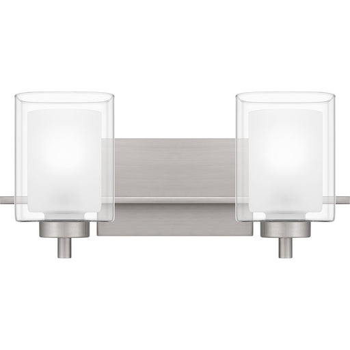 Quoizel Kolt 2 Light Bath Light, Clear/Sandblasted Interior