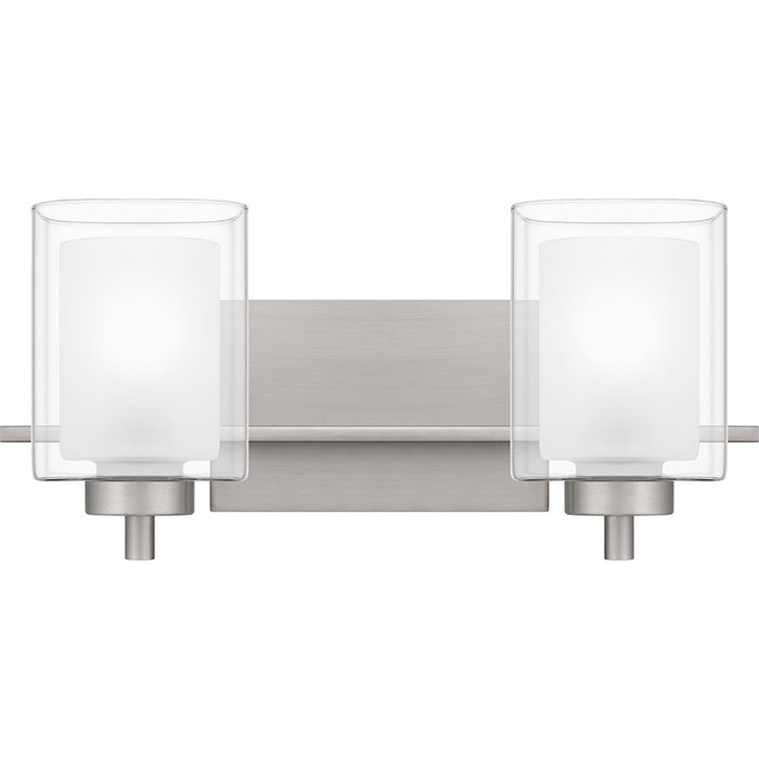 Quoizel Kolt 2 Light Bath Light, Clear/Sandblasted Interior