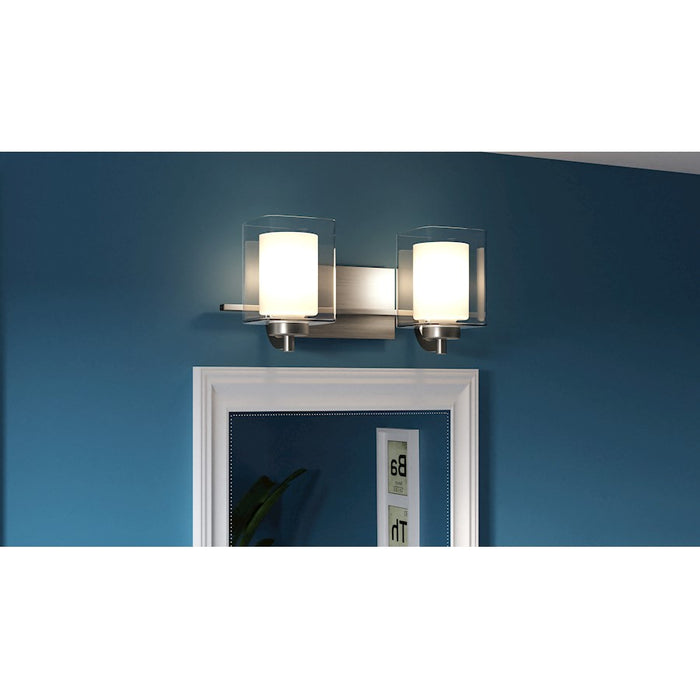 Quoizel Kolt 2 Light Bath Light, Clear/Sandblasted Interior