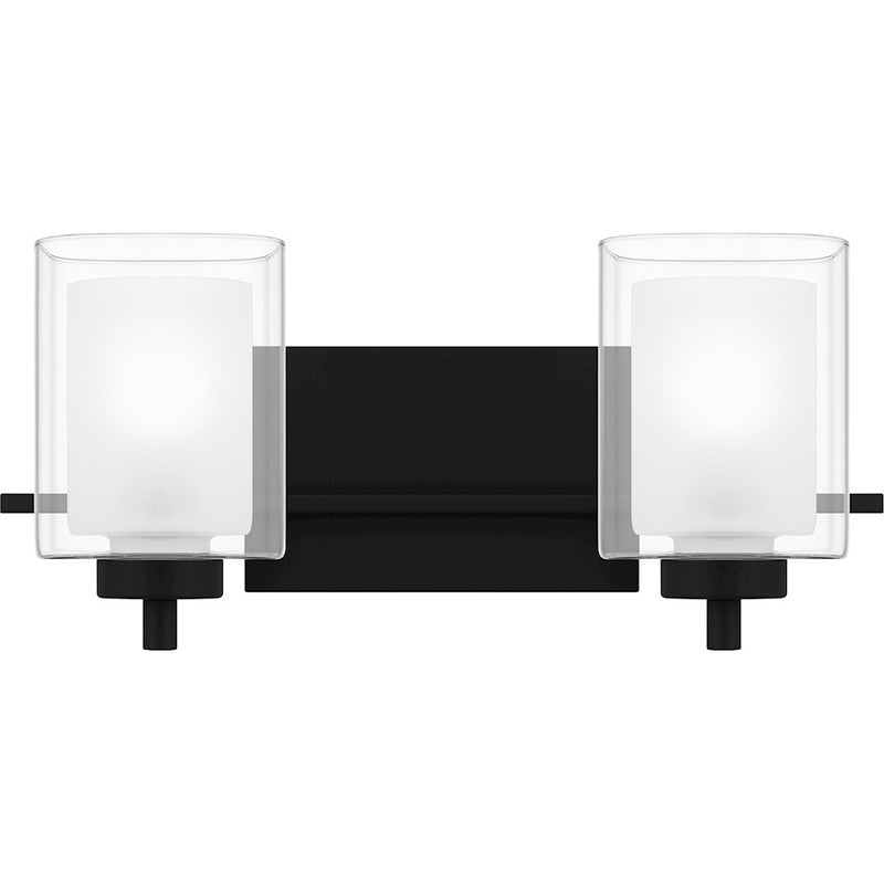 Quoizel Kolt 2 Light Bath Light, Clear/Sandblasted Interior