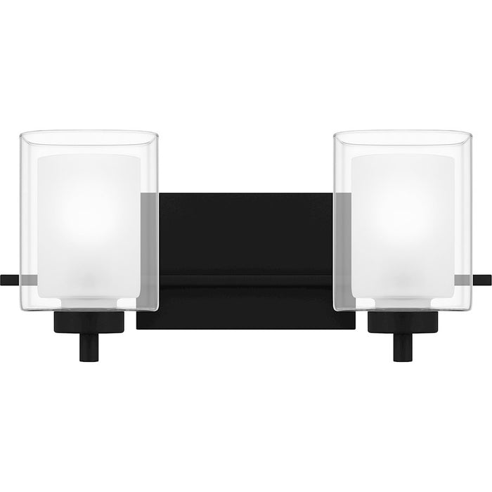 Quoizel Kolt 2 Light Bath Light, Clear/Sandblasted Interior