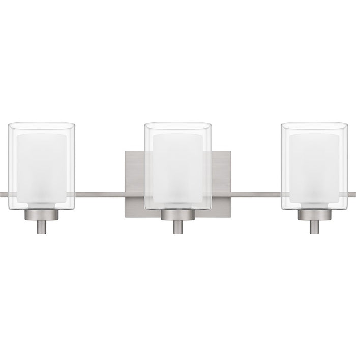 Quoizel Kolt 3 Light Bath Light, Clear/Sandblasted Interior