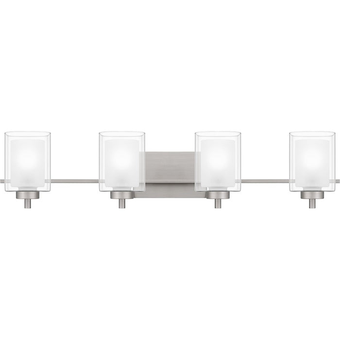 Quoizel Kolt 4 Light Bath Light, Clear/Sandblasted Interior