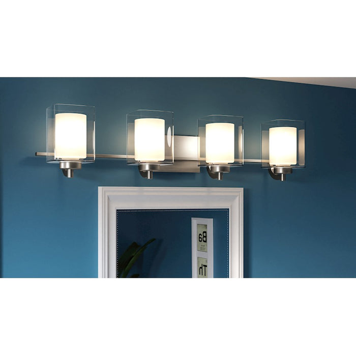 Quoizel Kolt 4 Light Bath Light, Clear/Sandblasted Interior