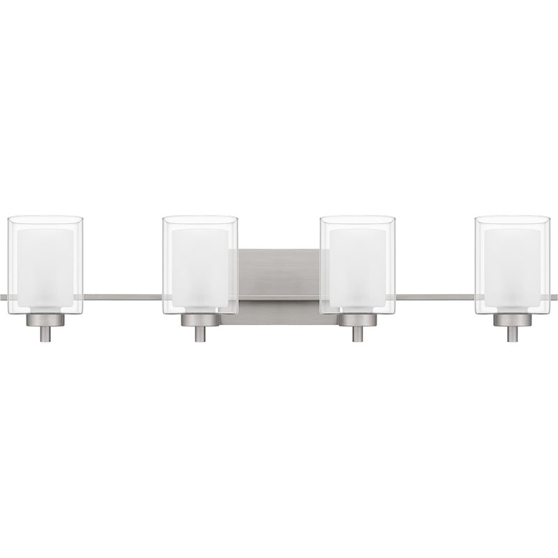 Quoizel Kolt 4 Light Bath Light, Clear/Sandblasted Interior