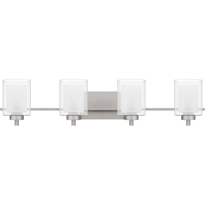 Quoizel Kolt 4 Light Bath Light, Clear/Sandblasted Interior