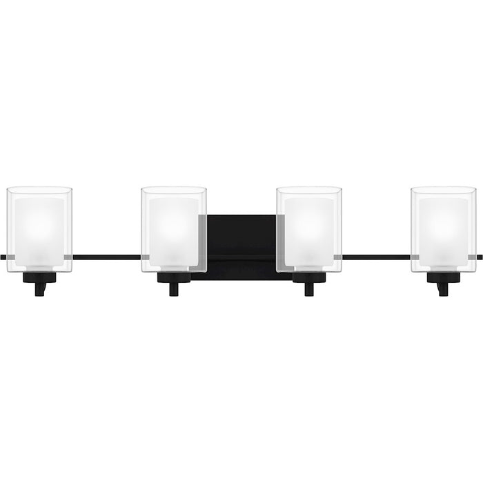 Quoizel Kolt 4 Light Bath Light, Clear/Sandblasted Interior