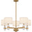 Quoizel Kimberly 5 Light Chandelier, Brass/Egg Shell Fabric - KMB5030BWS