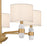 Quoizel Kimberly 5 Light Chandelier, Brass/Egg Shell Fabric