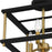 Quoizel Kynwyd 3 Light Semi-Flush Mount, Matte Black