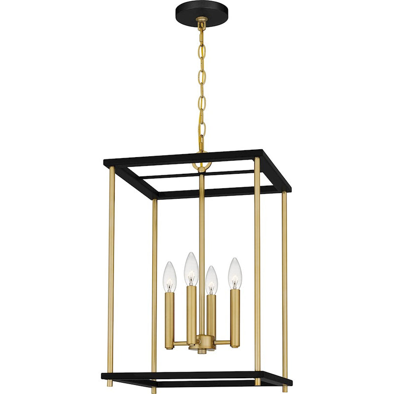 Quoizel Kynwyd 4 Light Pendant, Matte Black