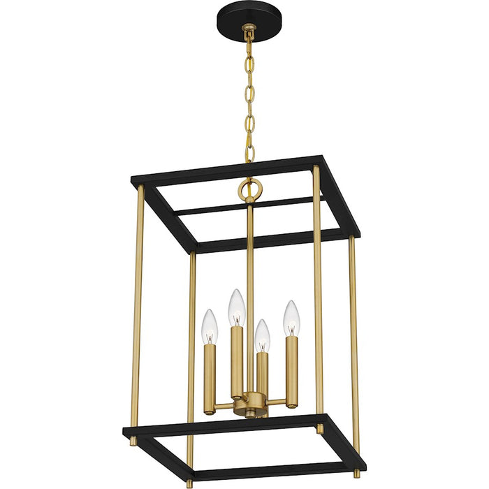 Quoizel Kynwyd 4 Light Pendant, Matte Black