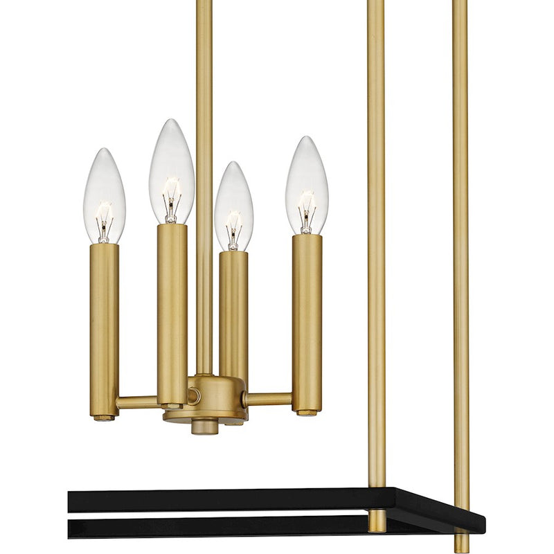 Quoizel Kynwyd 4 Light Pendant, Matte Black