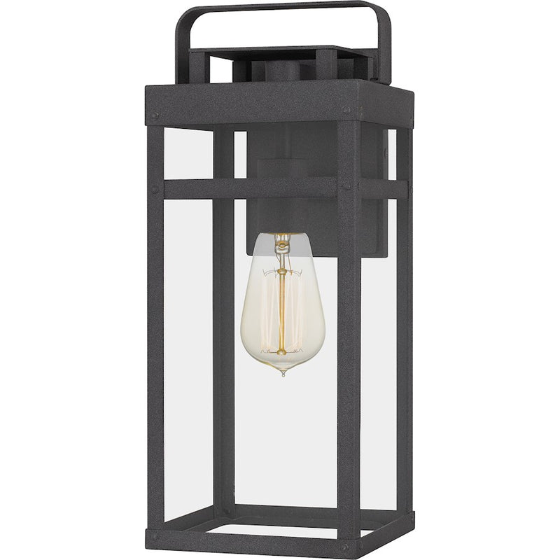 Quoizel Keaton 1 Light 16" Outdoor Wall Mount, Mottled Black