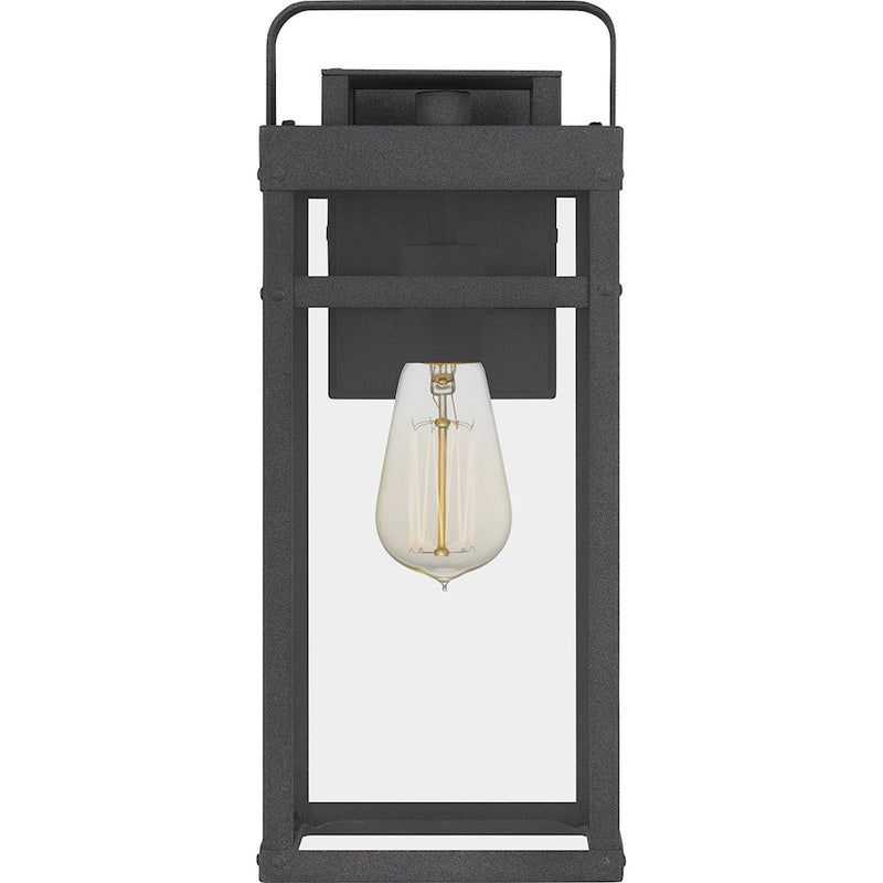 Quoizel Keaton 1 Light 16" Outdoor Wall Mount, Mottled Black