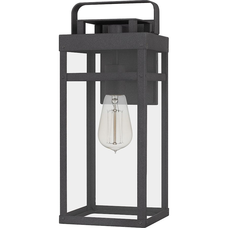 Quoizel Keaton 1 Light 16" Outdoor Wall Mount, Mottled Black