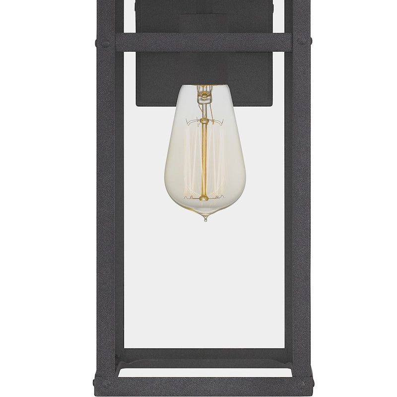 Quoizel Keaton 1 Light 16" Outdoor Wall Mount, Mottled Black