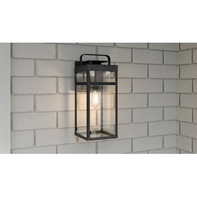 Quoizel Keaton 1 Light 18" Outdoor Wall Mount, Mottled Black