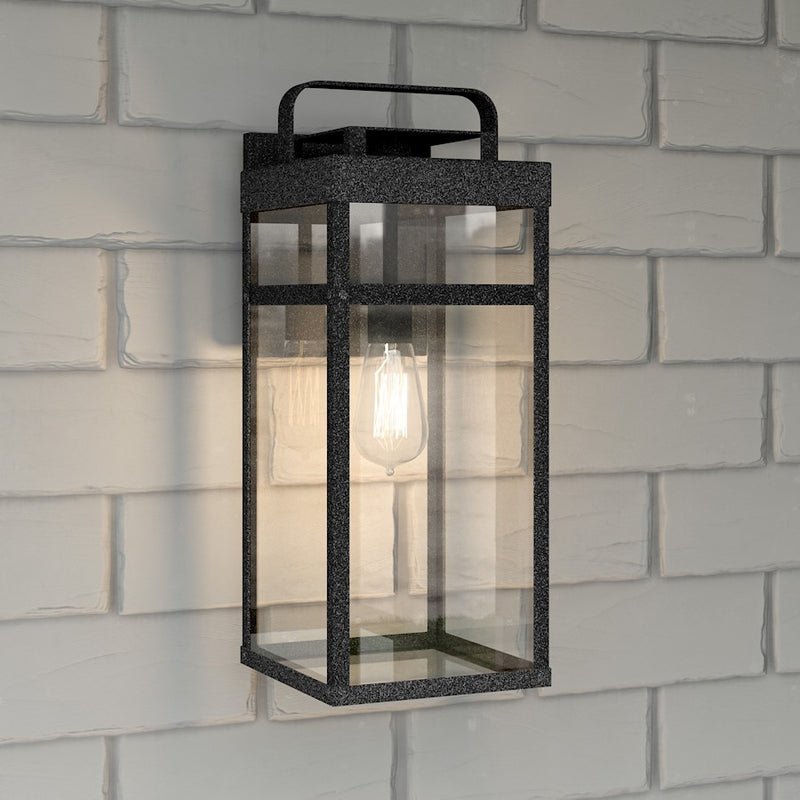 Quoizel Keaton 1 Light 18" Outdoor Wall Mount, Mottled Black