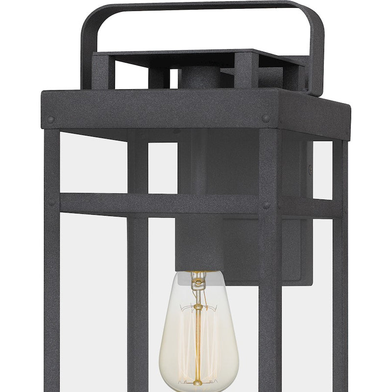 Quoizel Keaton 1 Light 18" Outdoor Wall Mount, Mottled Black