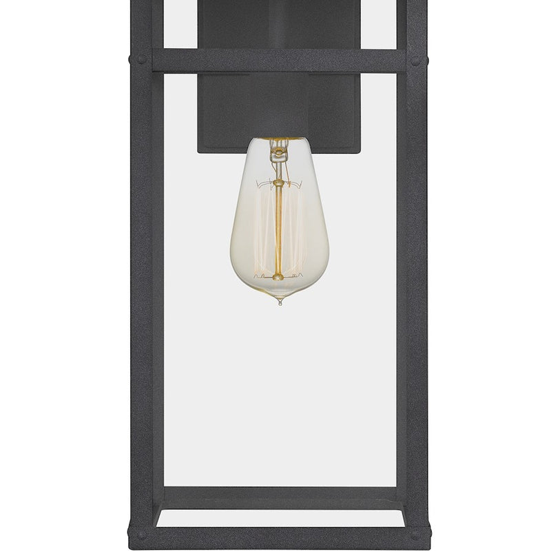 Quoizel Keaton 1 Light 18" Outdoor Wall Mount, Mottled Black