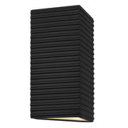 Quoizel Kyler 10in LED Outdoor Wall Lantern | Contemporary Earth Black Steel | Front Door & Porch Entry | 6.5 x 4.25 x 10.25 in | Model KYLE8405EK