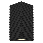 Quoizel Kyler 10in LED Outdoor Wall Lantern | Contemporary Earth Black Steel | Front Door & Porch Entry | 6.5 x 4.25 x 10.25 in | Model KYLE8405EK