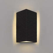 Quoizel Kyler 10in LED Outdoor Wall Lantern | Contemporary Earth Black Steel | Front Door & Porch Entry | 6.5 x 4.25 x 10.25 in | Model KYLE8405EK