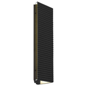 Quoizel Kyler 18in LED Outdoor Wall Lantern | Contemporary Earth Black Steel | Front Door & Porch Entry | 6.5 x 4.25 x 18.25 in | Model KYLE8406EK