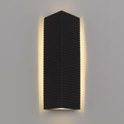 Quoizel Kyler 18in LED Outdoor Wall Lantern | Contemporary Earth Black Steel | Front Door & Porch Entry | 6.5 x 4.25 x 18.25 in | Model KYLE8406EK