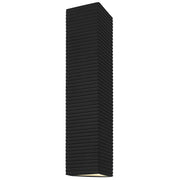 Quoizel Kyler 24in LED Outdoor Wall Lantern | Modern Earth Black Steel | Front Door & Garage | 4.25 x 6.5 x 23.75 in | Model KYLE8407EK