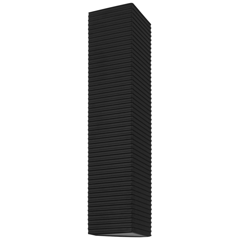 Quoizel Kyler 24in LED Outdoor Wall Lantern | Modern Earth Black Steel | Front Door & Garage | 4.25 x 6.5 x 23.75 in | Model KYLE8407EK