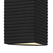 Quoizel Kyler 24in LED Outdoor Wall Lantern | Modern Earth Black Steel | Front Door & Garage | 4.25 x 6.5 x 23.75 in | Model KYLE8407EK