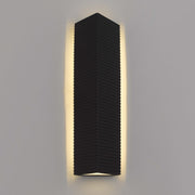 Quoizel Kyler 24in LED Outdoor Wall Lantern | Modern Earth Black Steel | Front Door & Garage | 4.25 x 6.5 x 23.75 in | Model KYLE8407EK