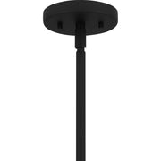 Quoizel Lucy 25in 5-Light Chandelier | Transitional Matte Black and Clear Optic Glass | Dining Room & Foyer | 25 x 25 x 9.25 in | Model LCY5025MBK