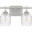 Quoizel Lucy 2 Light Bath Light, Brushed Nickel/Clear Optic Glass