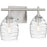 Quoizel Lucy 2 Light Bath Light, Brushed Nickel/Clear Optic Glass