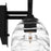 Quoizel Lucy 2 Light Bath Light, Matte Black/Clear Optic