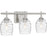 Quoizel Lucy 3 Light Bath Light, Brushed Nickel/Clear Optic Glass