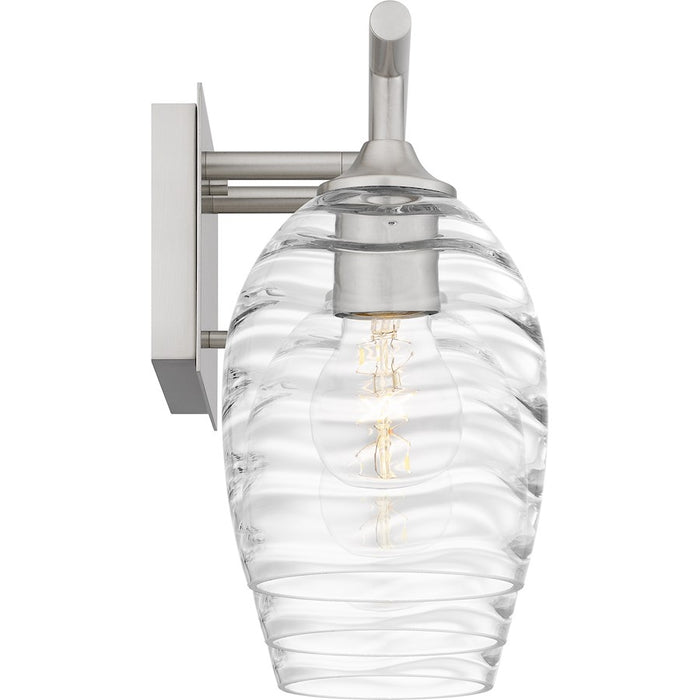 Quoizel Lucy 3 Light Bath Light, Brushed Nickel/Clear Optic Glass